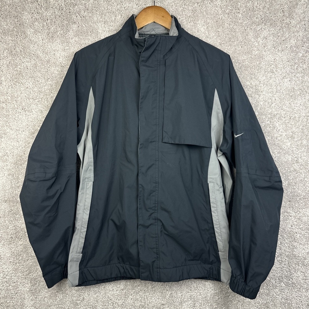 Nike Golf Storm Fit Weatherproof Jacket Full‎ Zip Black/Gray Men's Size Medium